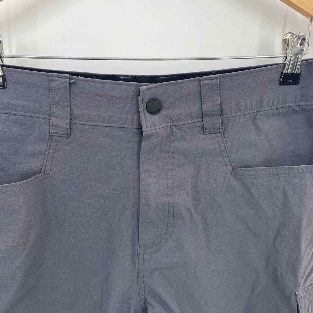 Orvis Cargo Shorts Mens 32 Gray Nylon Quick Dry Pockets Gorpcore - Picture 3 of 11